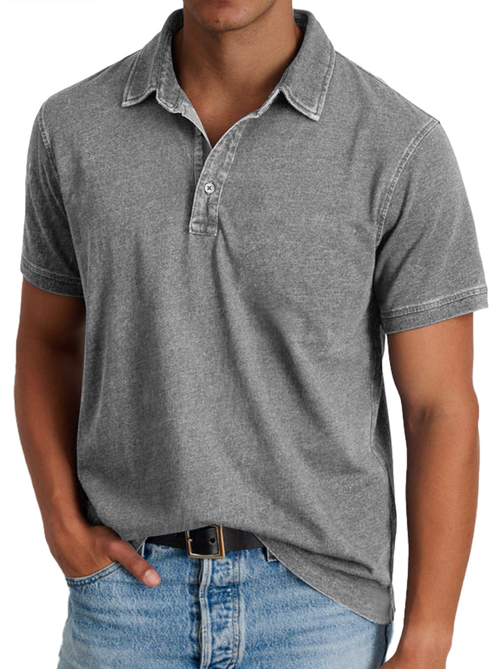 Versatile men's classic fit polo shirt, comfortable for everyday wear.