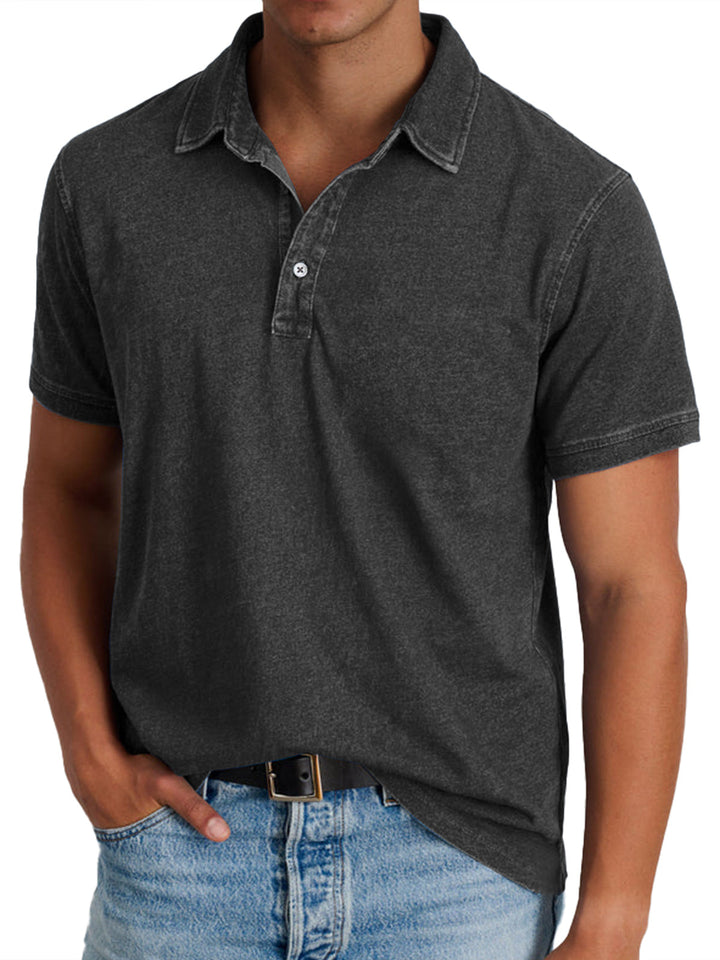 Smart casual men's polo shirt, classic design, comfortable and versatile.