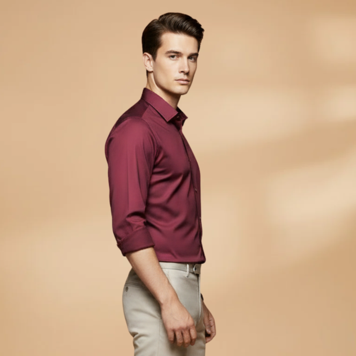Versatile men's long sleeve button-down shirt, a classic style essential for modern mens fashion.