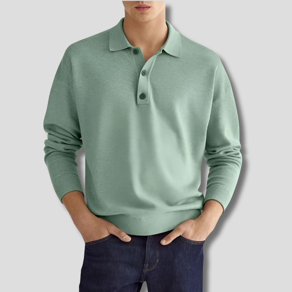 Comfortable men's classic polo shirt with short sleeves, suitable for smart casual outfits and daily wear.