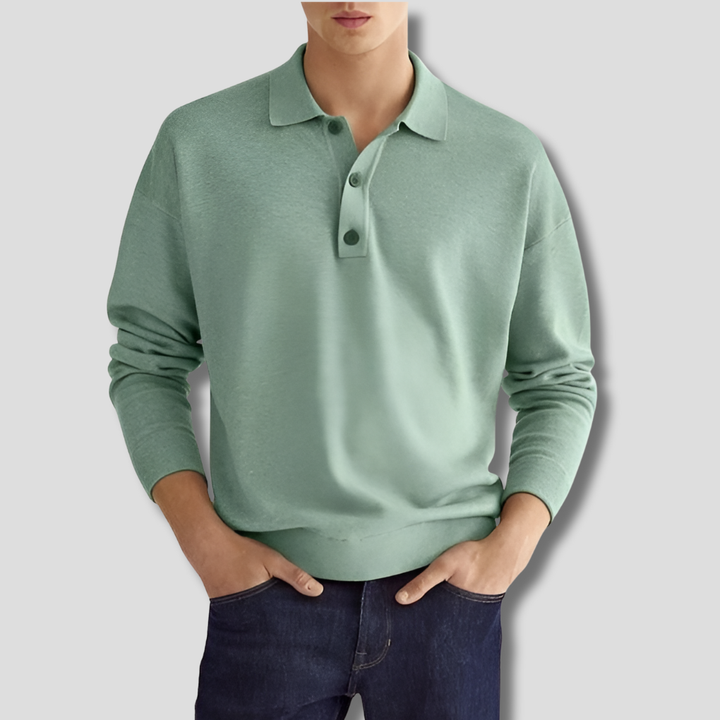 Comfortable men's classic polo shirt with short sleeves, suitable for smart casual outfits and daily wear.