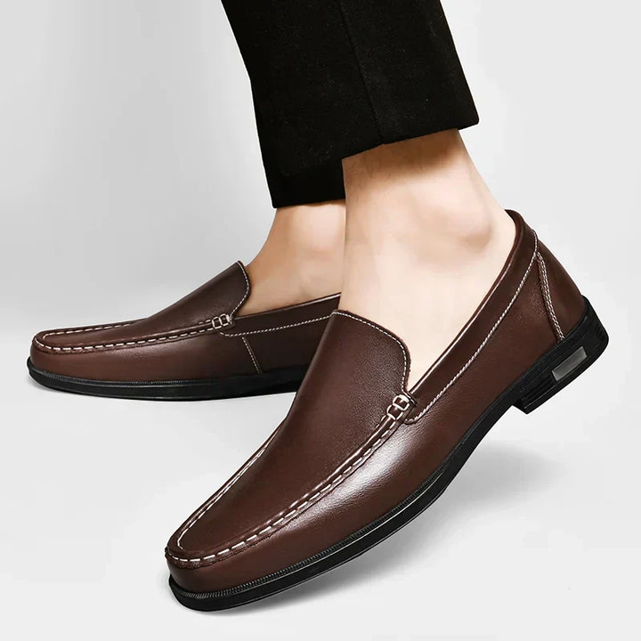 Timeless men's slip-on loafers, classic style for versatile everyday & formal wear.