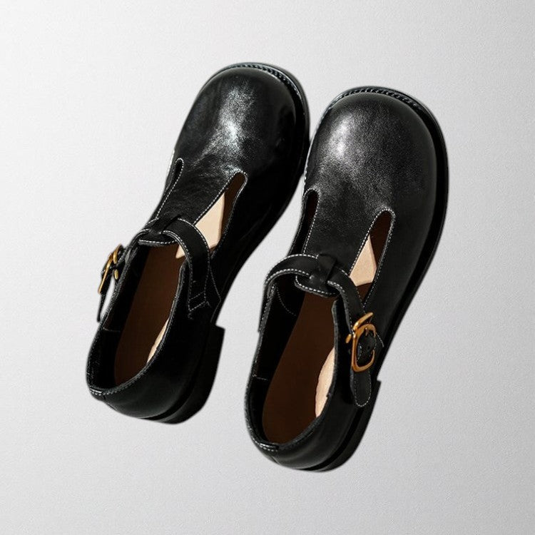 Yellow Mary Jane flats, women's classic comfort footwear for everyday wear