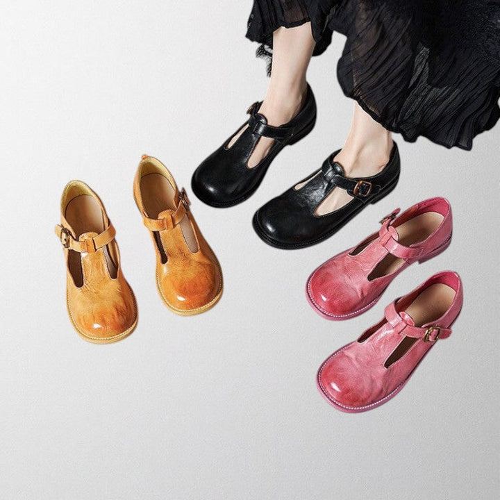 Black classic comfort Mary Jane flats, versatile women's everyday shoes