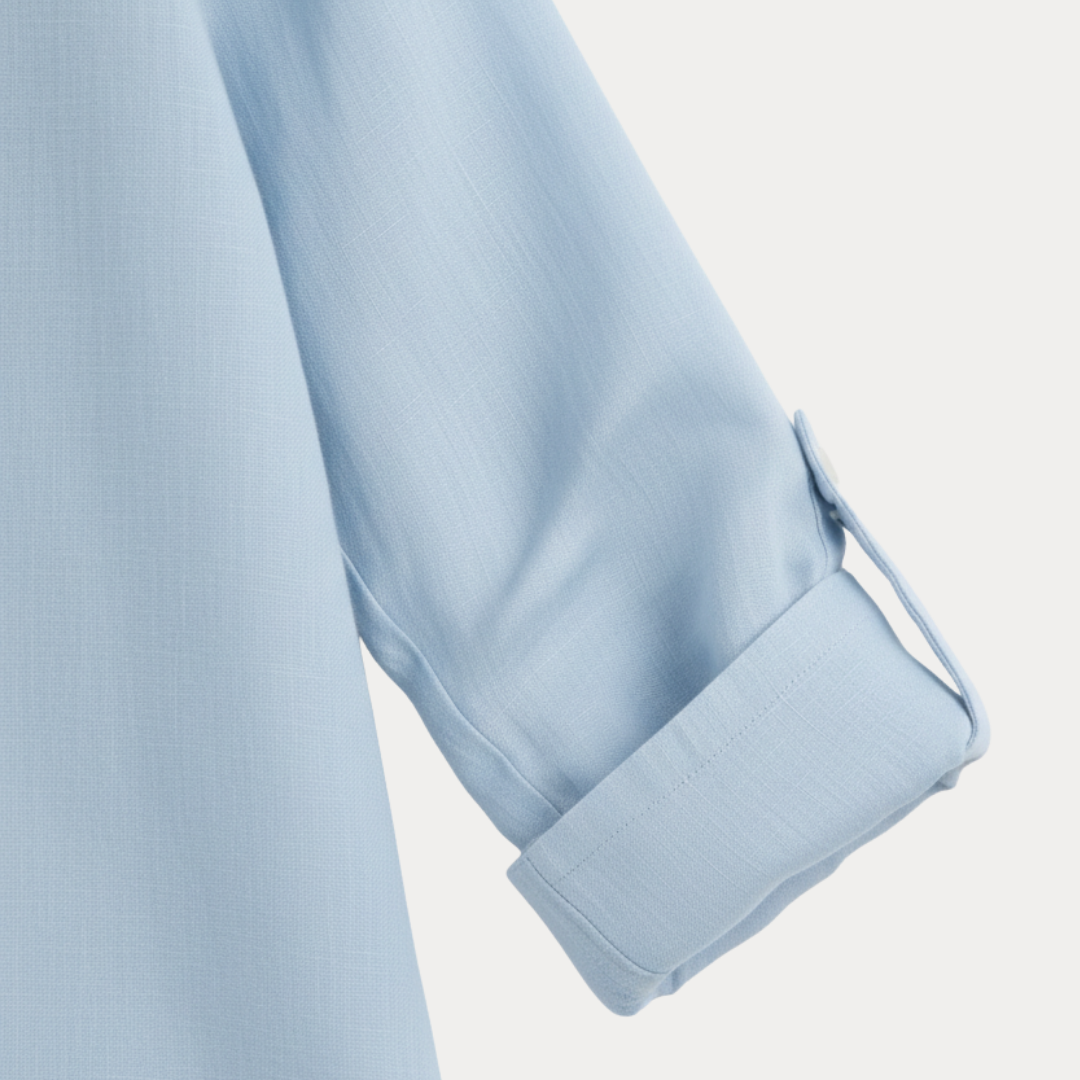 Women's essential classic button-up shirt in white, a versatile long-sleeve top for various occasions.
