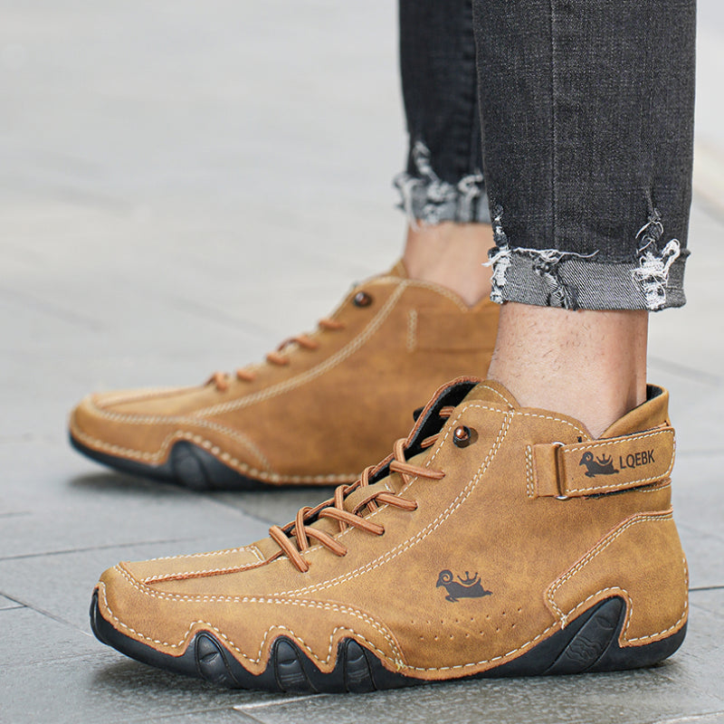 Close-up of black unisex waterproof barefoot shoe, highlighting flexible sole for natural movement.
