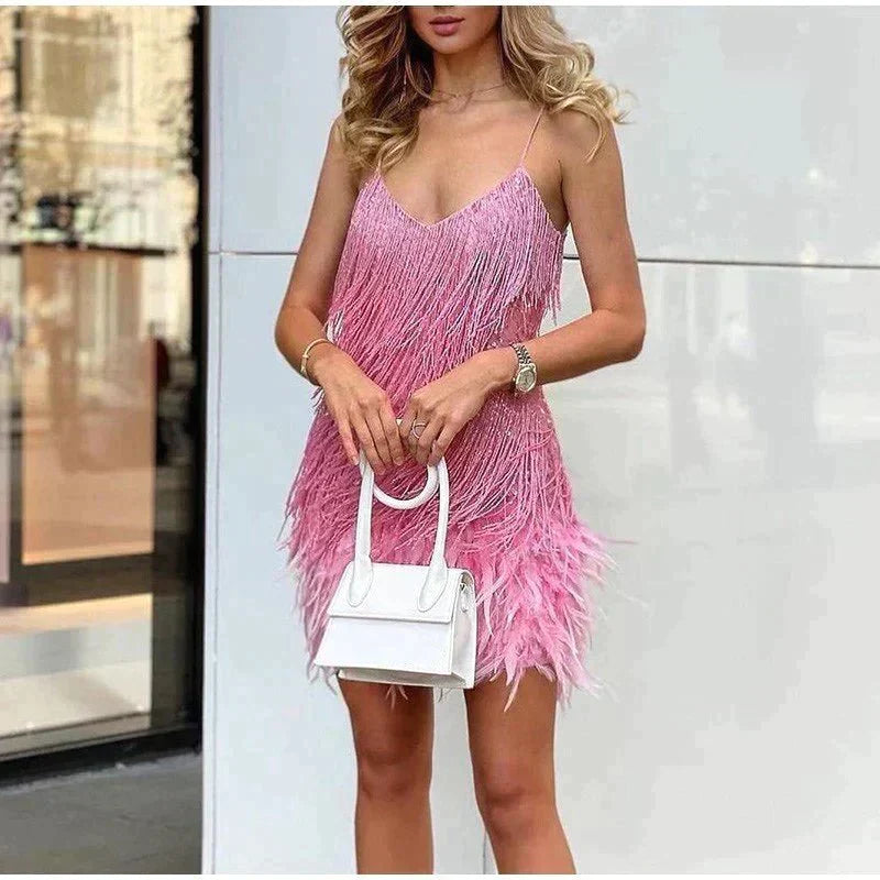 Dazzling sequin party dress for women, a perfect choice for summer evening events