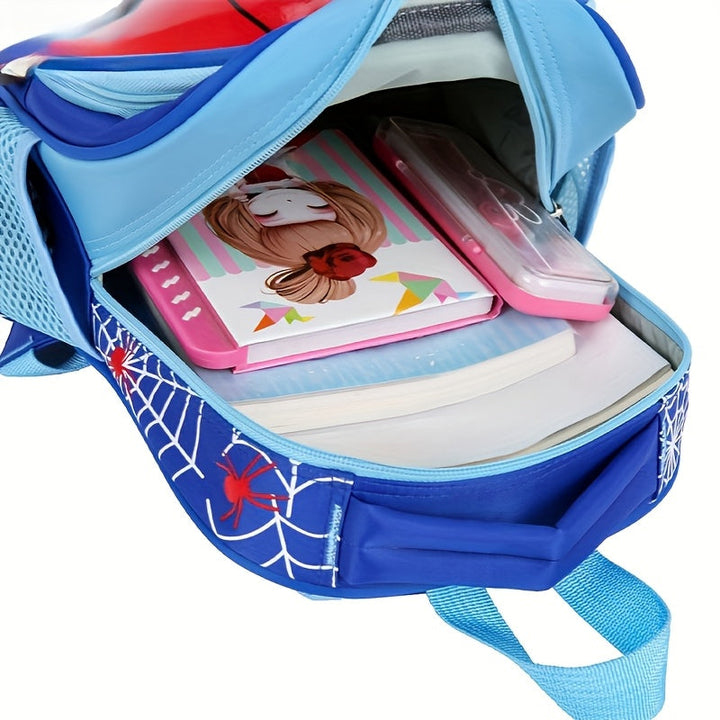 Spider-Man themed children's backpack, lively colors, perfect for school, trips, or gifting.