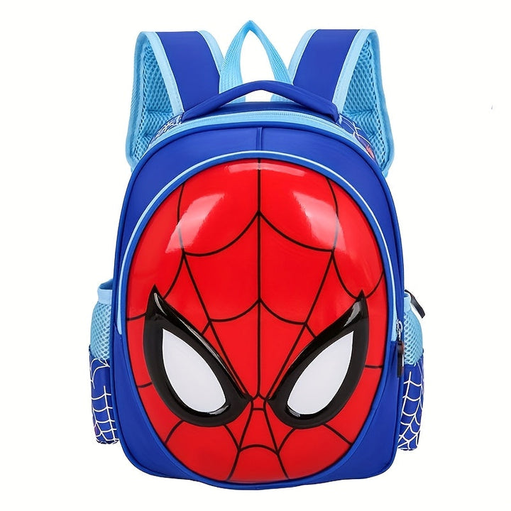 Red and blue Spider-Man adventure backpack, featuring iconic superhero design for young fans.