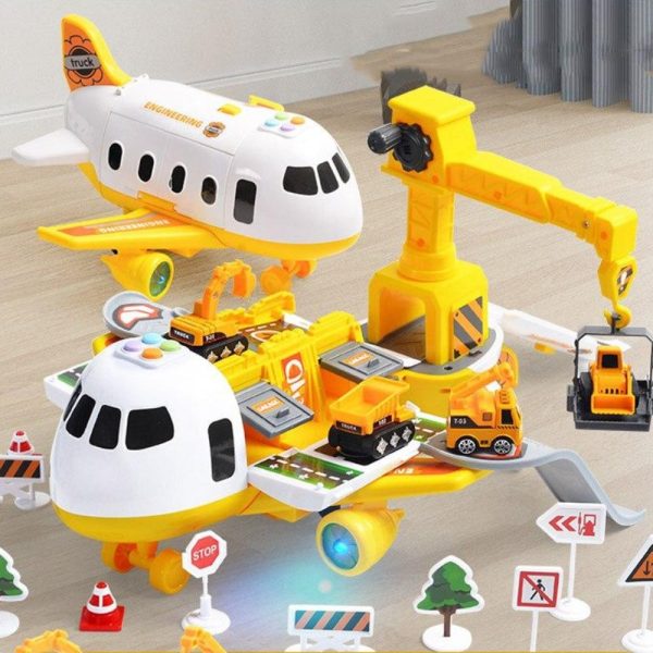 Children's interactive adventure airplane playset, ideal for imaginative creative play & pilot role-playing.