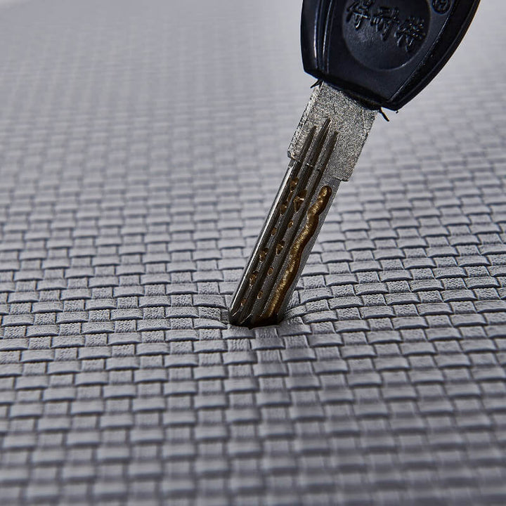 Premium comfort kitchen mat, anti-slip & waterproof PVC construction, perfect for busy kitchen environments.