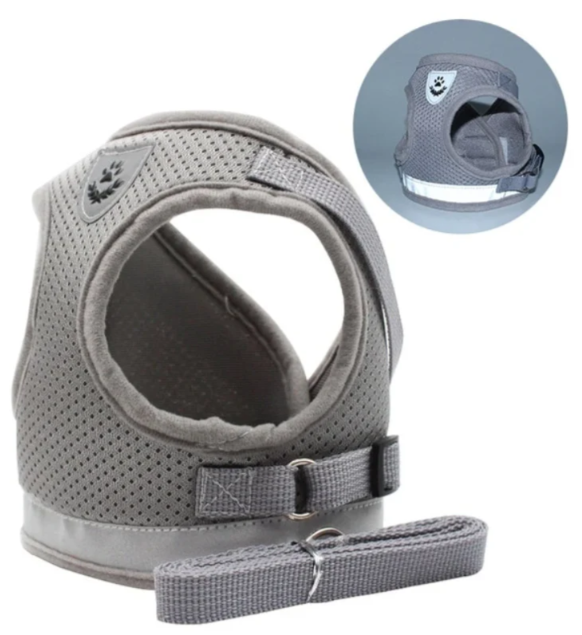 Adjustable, breathable cat harness and leash for secure pet walking. Escape-proof Comfort-Fit feline gear.