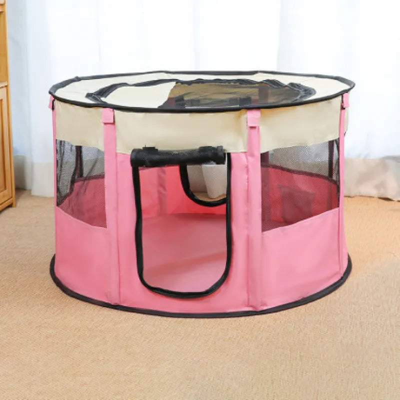 Portable dog tent for travel, a foldable pet accessory for indoor & outdoor comfort. Great for cats & small dogs.