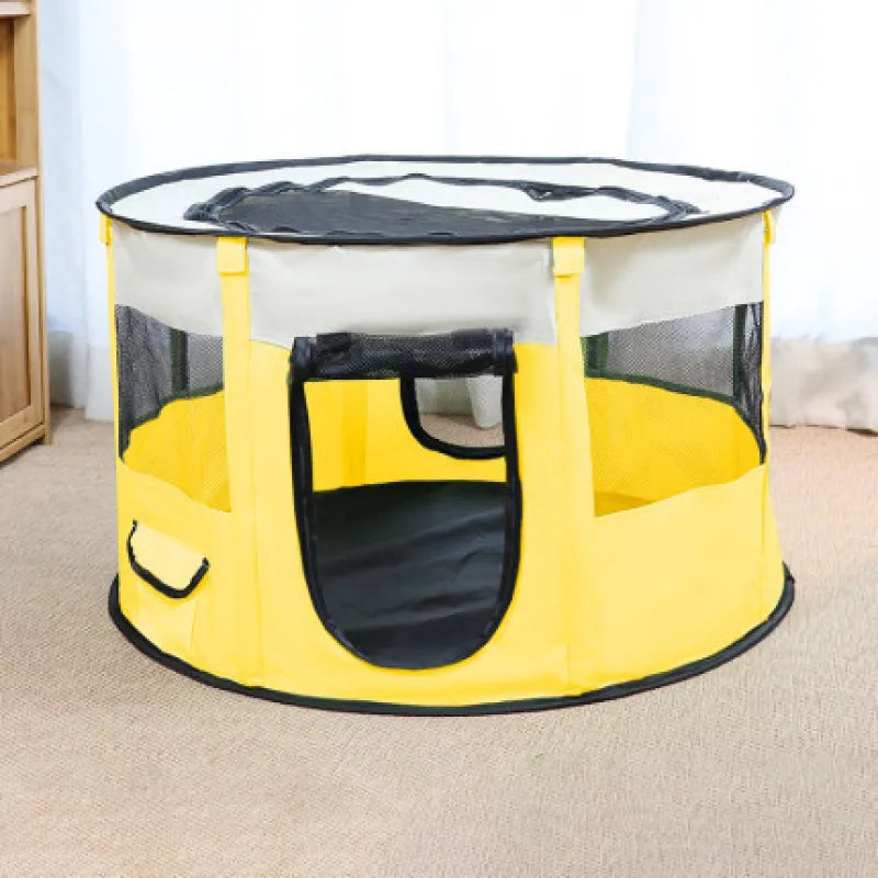 Stylish pet tent for dogs & cats, an indoor pet house or outdoor dog gear. Foldable for easy travel & storage.