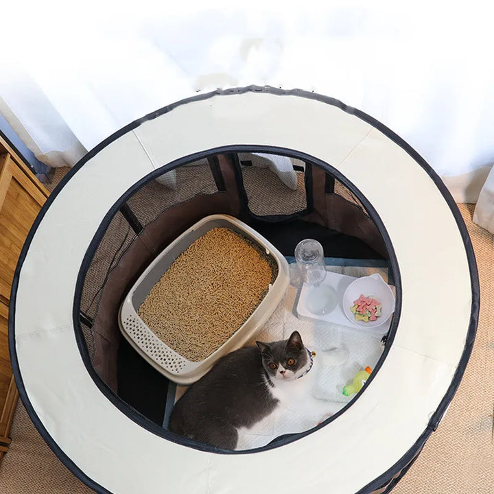 Durable pet dog tent, a portable & foldable cat bed for indoor pet comfort or outdoor adventures. Easy travel accessory.