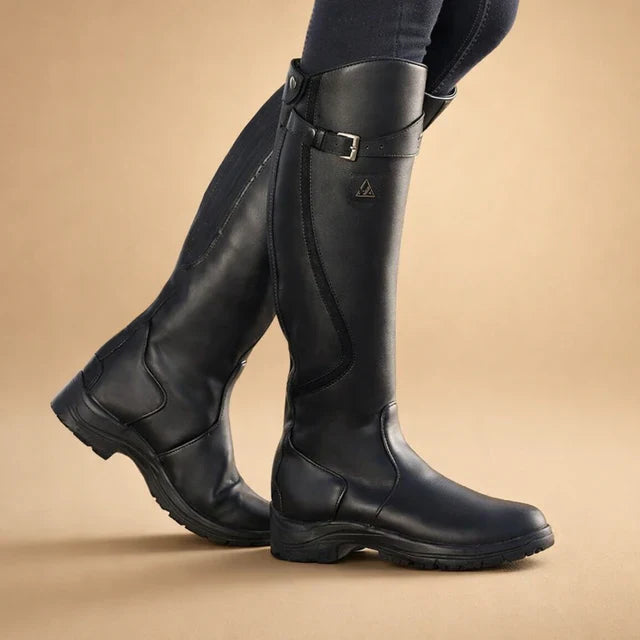 Durable high boots for women, ideal for outdoor activities & comfortable walking all day long.