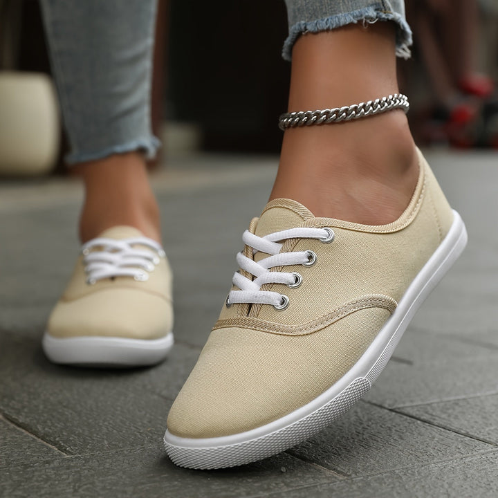 Women's casual canvas lace-up shoes, comfortable and perfect for versatile everyday styling.