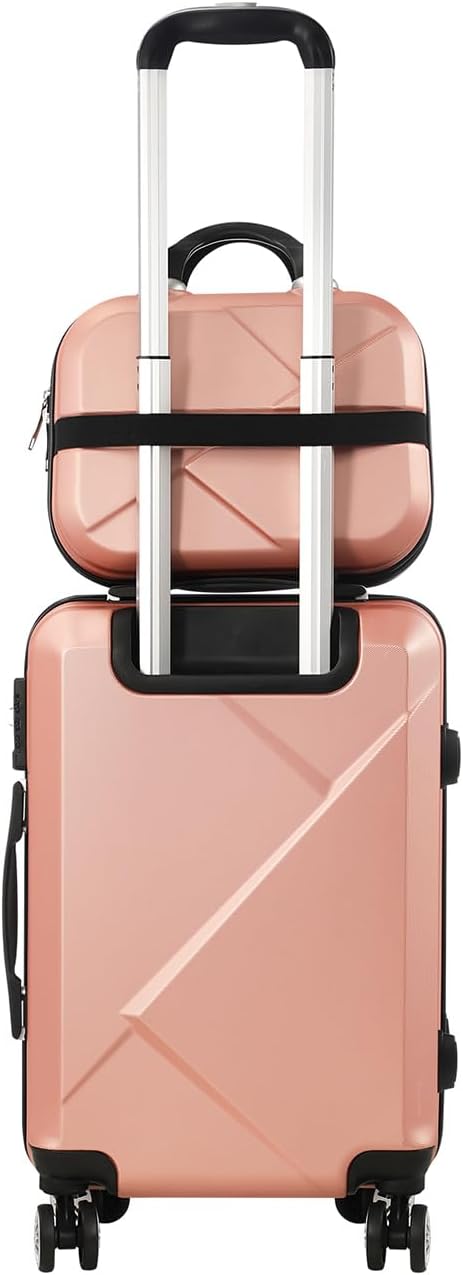 Sleek black JetTrek 2-piece carry-on luggage set, ideal for quick business trips & personal travel.