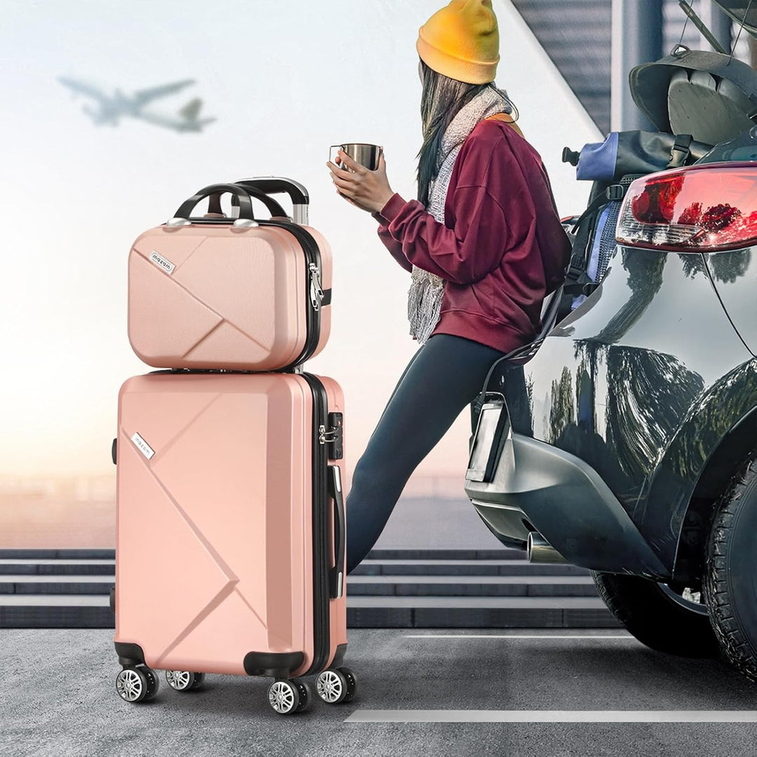 JetTrek trolley bag & matching carry-on. This compact luggage set includes smooth spinner wheels.