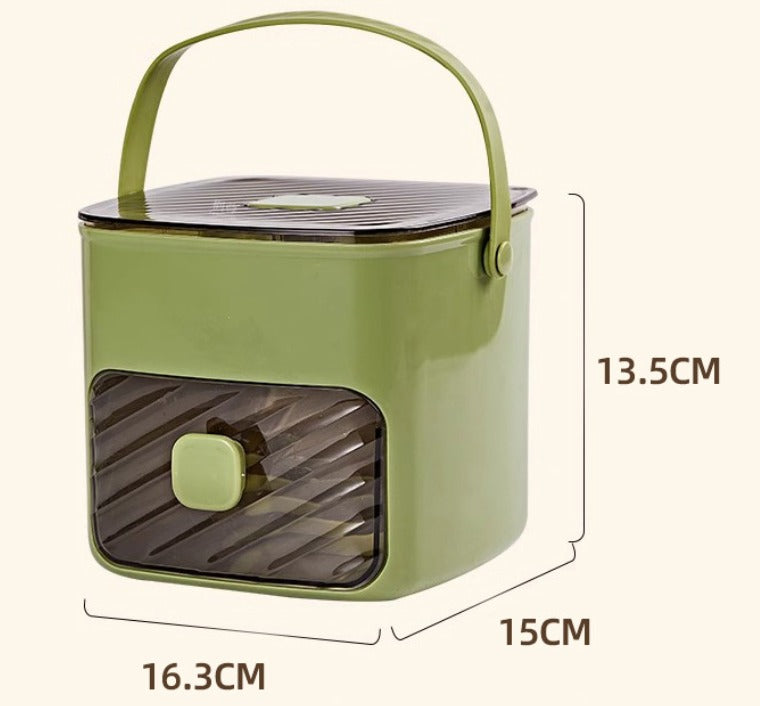 Sleek countertop portable ice maker, essential kitchen appliance for quick ice at home or parties.