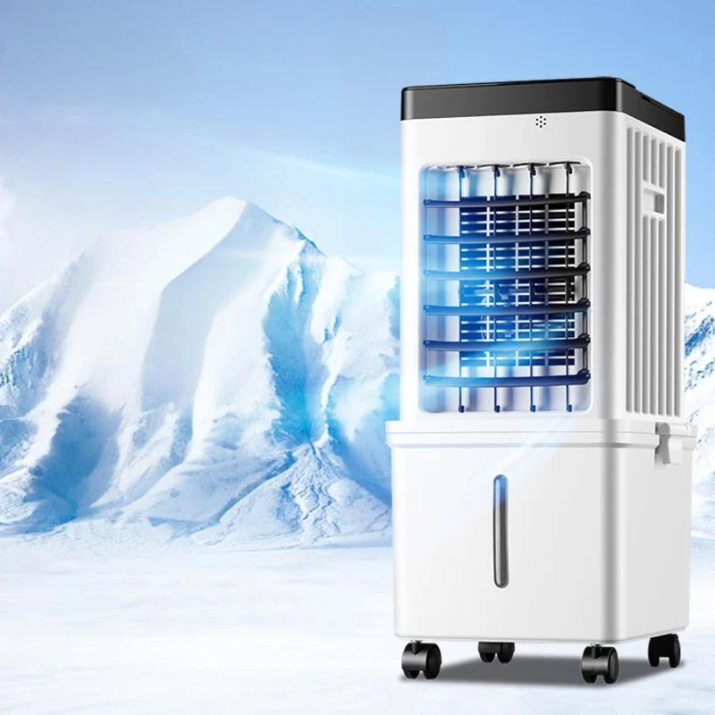 Compact portable windowless air conditioner for quiet home & office cooling. Features air purification & humidification.