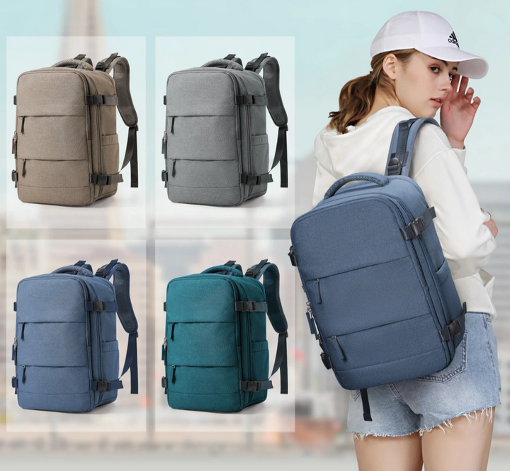 Compact & versatile unisex travel backpack for daily essentials. Great for carry-on, weekend trips & organized daily use.