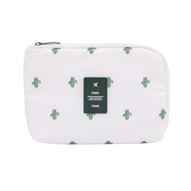 Compact waterproof electronics organizer for travel, ideal for cables & gadgets.