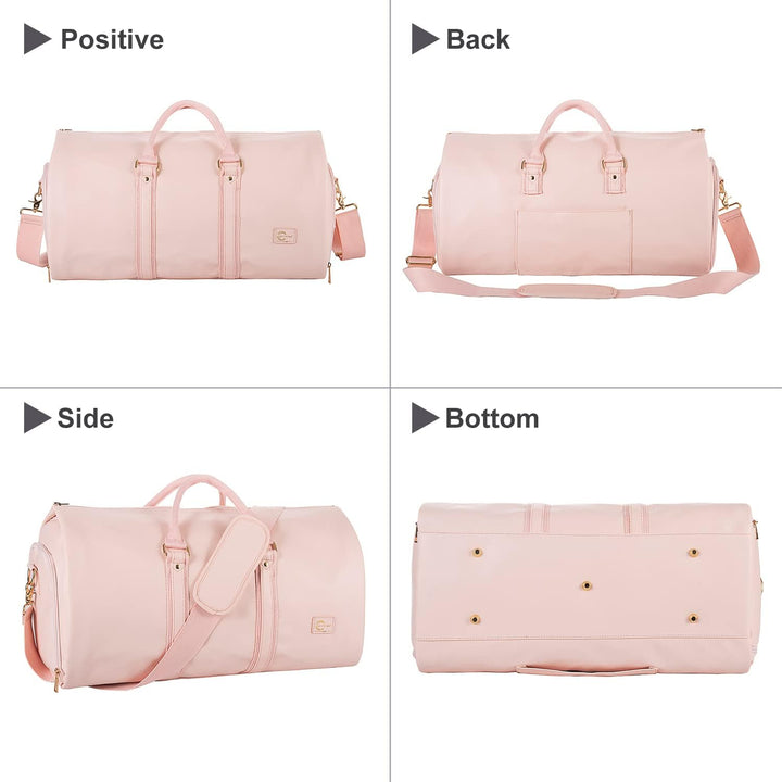 Compact and ready-to-go convertible duffel bag, perfect as a carry-on for any weekend trip.
