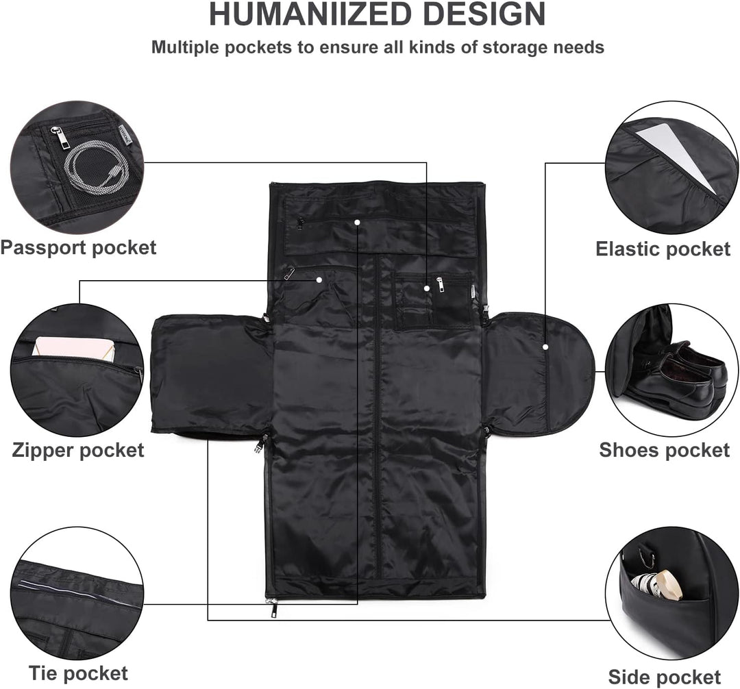 The ultimate convertible garment duffel bag: perfect carry-on weekender for business or leisure travel.