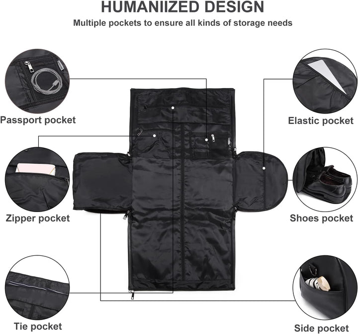 The ultimate convertible garment duffel bag: perfect carry-on weekender for business or leisure travel.