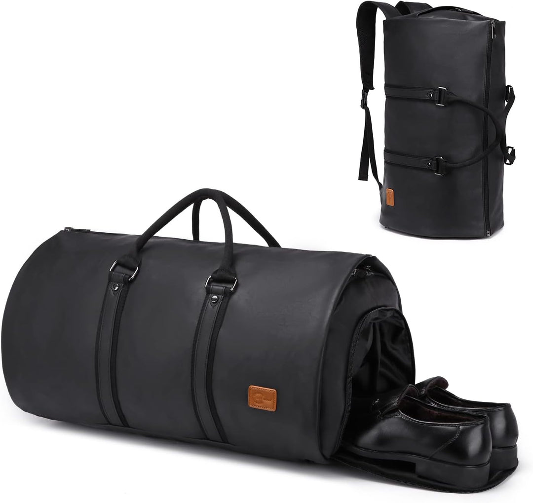 Roomy weekender duffel bag interior, ideal for clothes & travel essentials. Overnight carry-on.