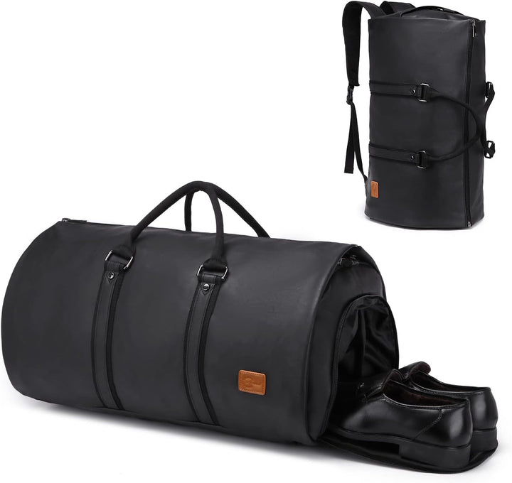 Roomy weekender duffel bag interior, ideal for clothes & travel essentials. Overnight carry-on.