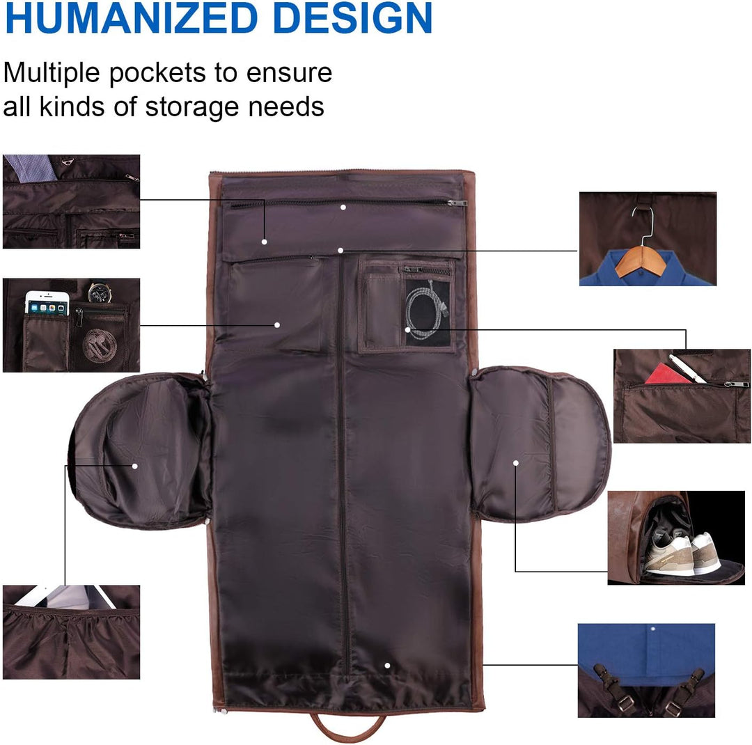 Durable, water-resistant material of the convertible carry-on garment duffel bag. Quality luggage.