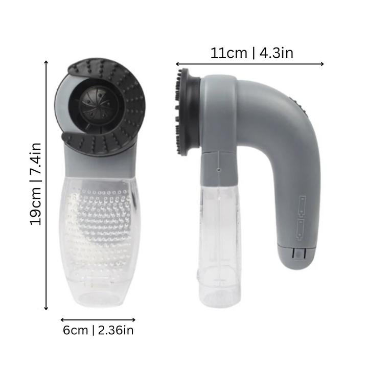 Pet hair vacuum brush groomer for dogs & cats. Cordless hair remover for effective pet grooming & clean home maintenance.