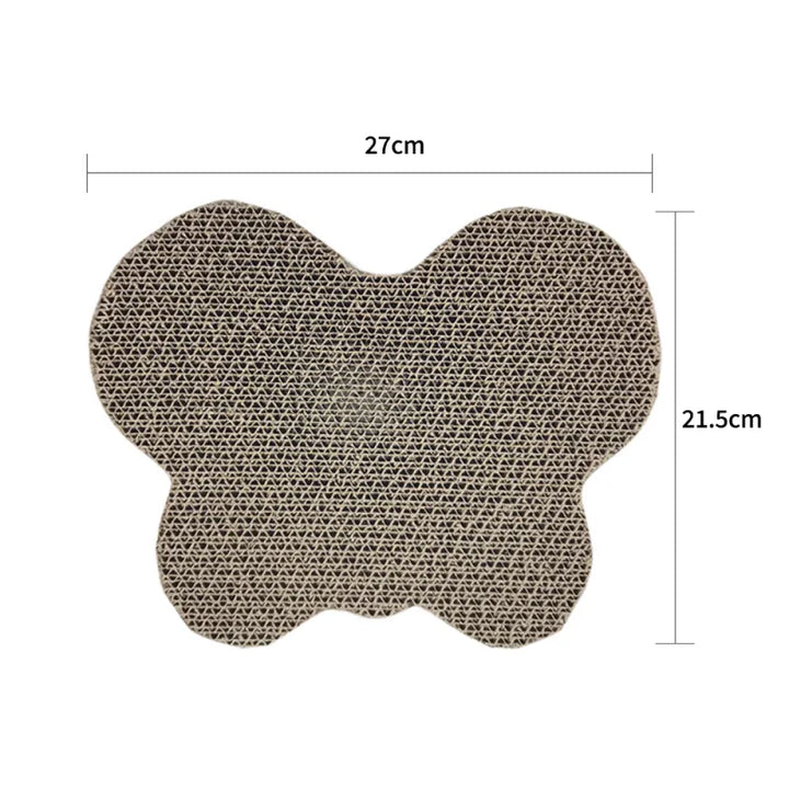 Furniture protector cat scratching mat. Corrugated cardboard surface for healthy claw care, reducing furniture damage.