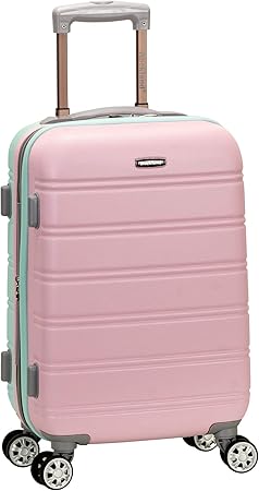 Unisex Cotton Candy hardside carry-on. Lightweight expandable luggage, ideal for short trips, with spinner wheels.