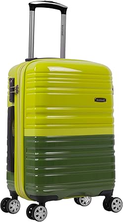 Modern Cotton Candy hardside carry-on. Lightweight, expandable travel luggage with robust double spinner wheels.