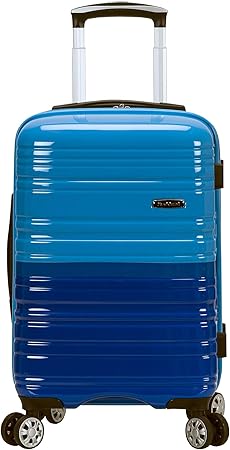Expandable hardside carry-on in Cotton Candy. Lightweight travel bag for unisex use, featuring spinner wheels.