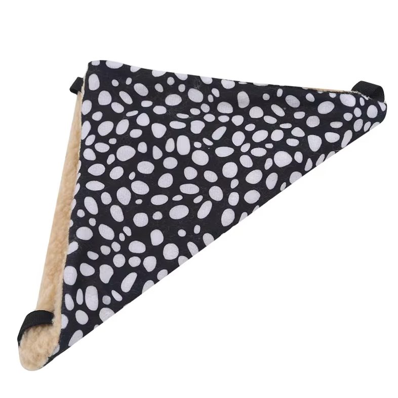 Cozy cat's elevated hammock bed, an ultimate plush resting spot for feline comfort. Space-saving & secure pet bed.
