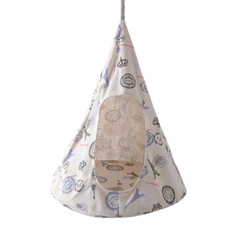Chic pet haven: a cozy cat hammock tent bed, stylish cat furniture and secure sleeping cave.
