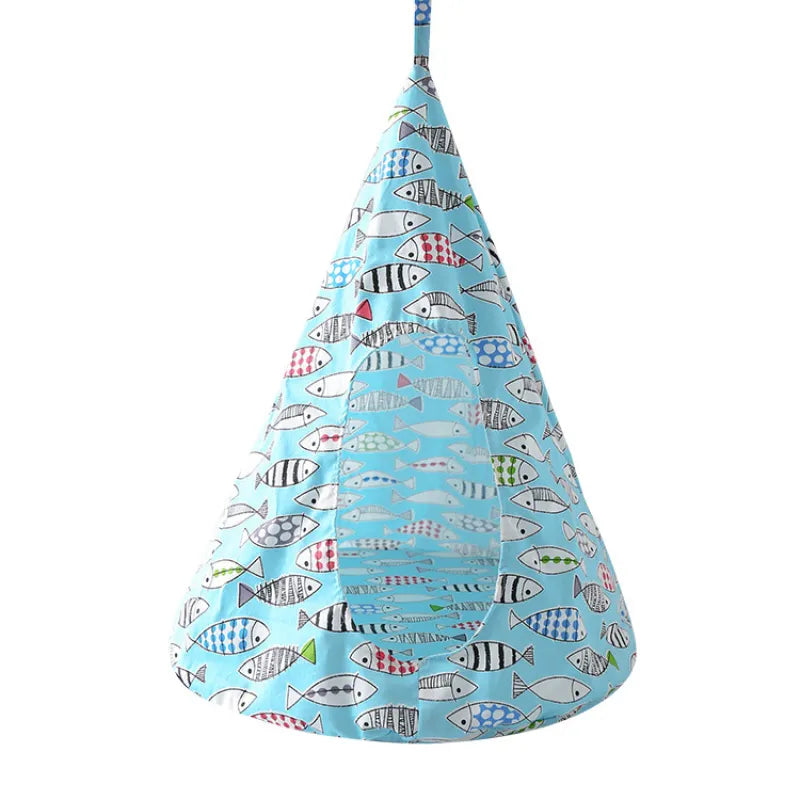 Plush cat bed hammock tent, a warm and cozy sleeping cave. The perfect pet retreat accessory.