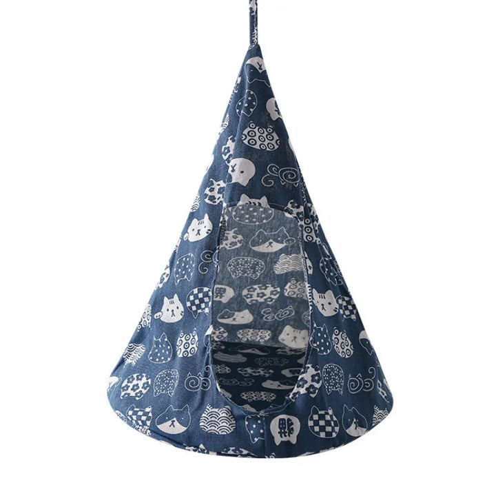 Ultimate comfort cat bed: a cozy pet hammock tent, secure sleeping cave for your beloved cat.