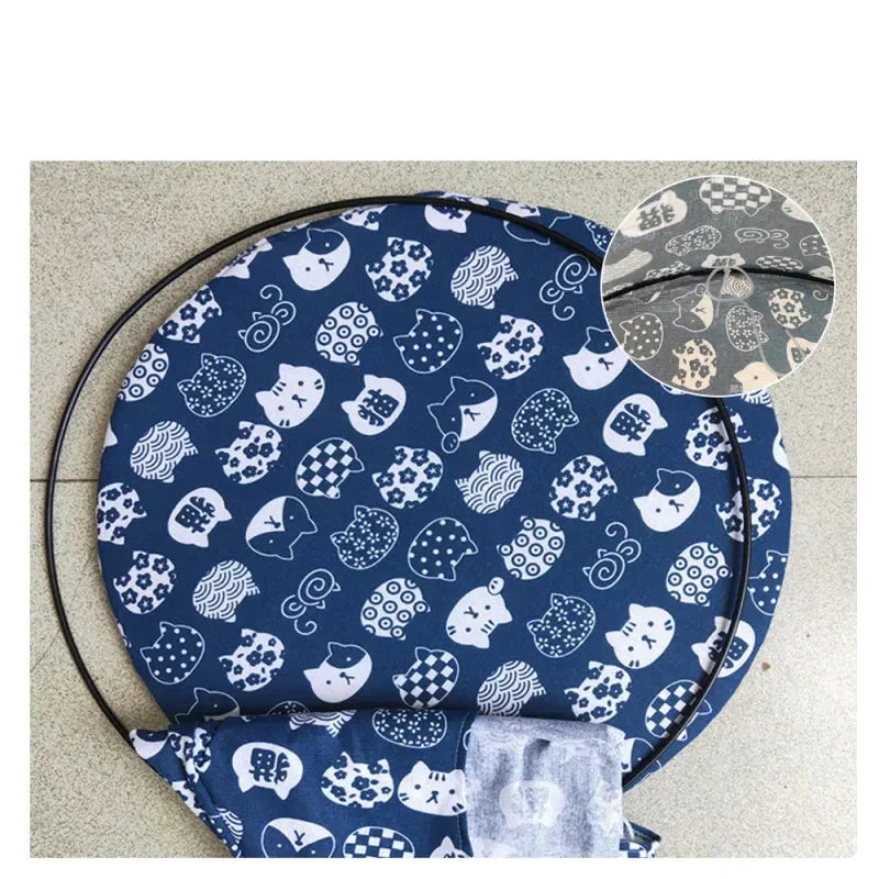 Secure cat hammock tent bed, a safe & cozy sleeping cave. Ideal pet furniture and cat haven.