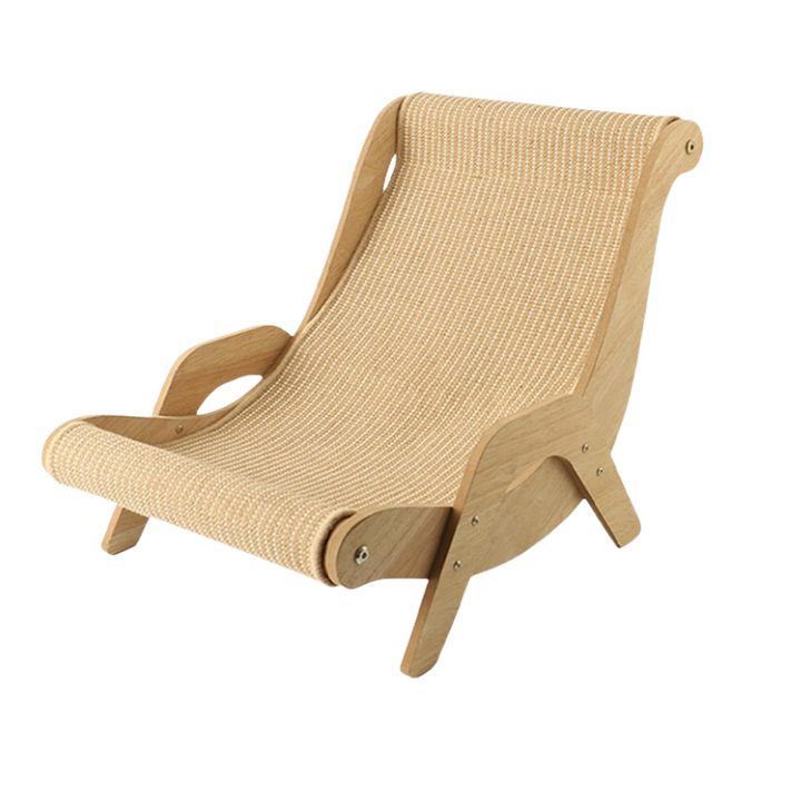 Elegant cat scratching chair & lounger offering a cozy cat bed. Durable pet accessory protects furniture, fits any home.