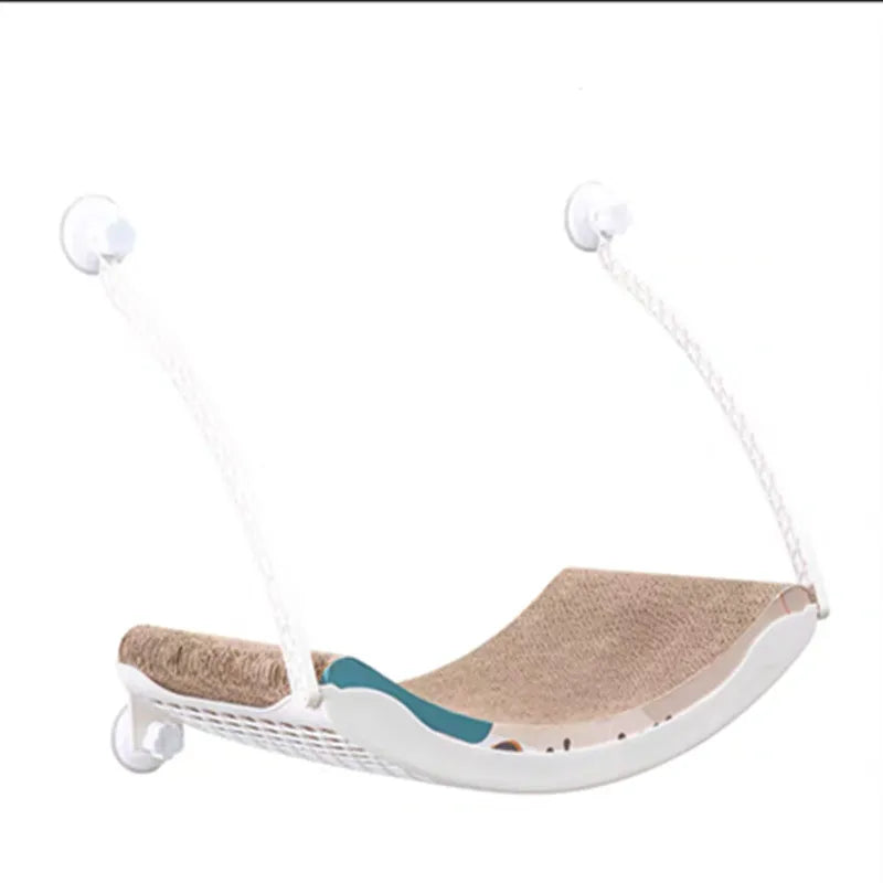 Comfortable cat window bed, a cozy pet furniture piece for sun-loving cats to relax.