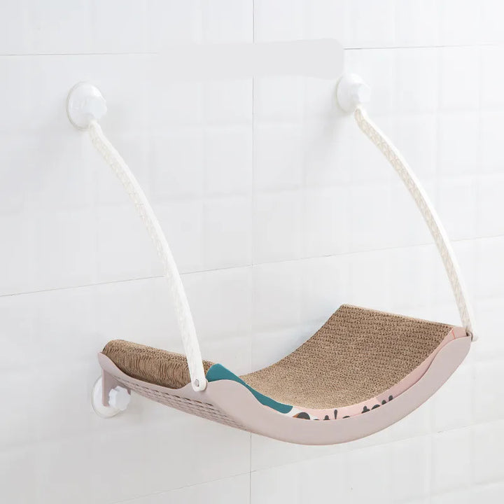 Durable cat window bed, a cozy pet furniture solution providing a comfortable sunbathing spot.