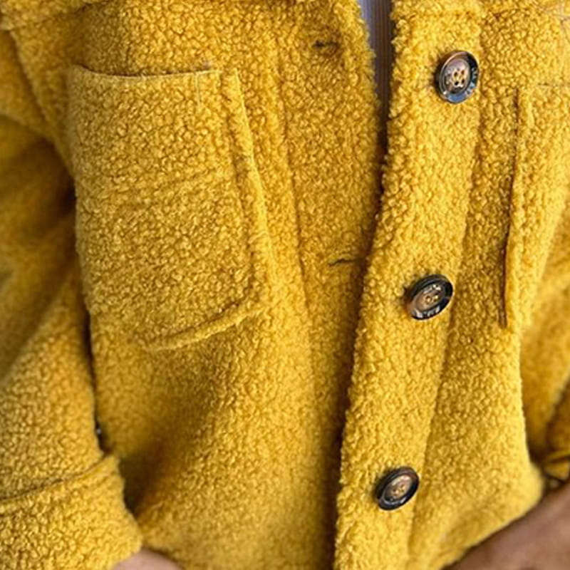 Green women's cozy casual jacket, hip-length, perfect for stylish everyday transitional outerwear.