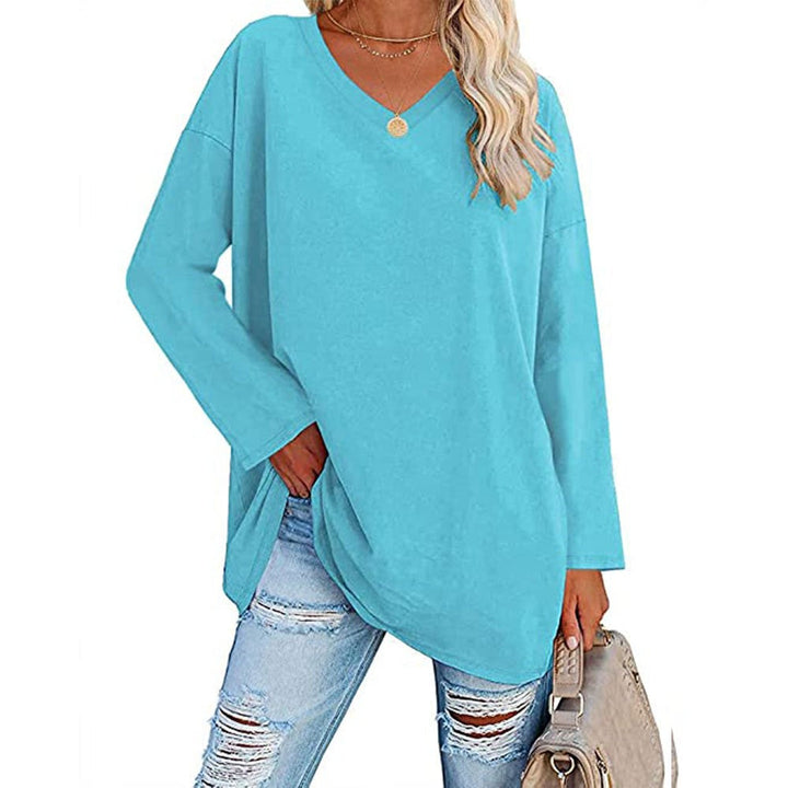 Modern women's loose knit pullover, an oversized sweater for trendy fall fashion.