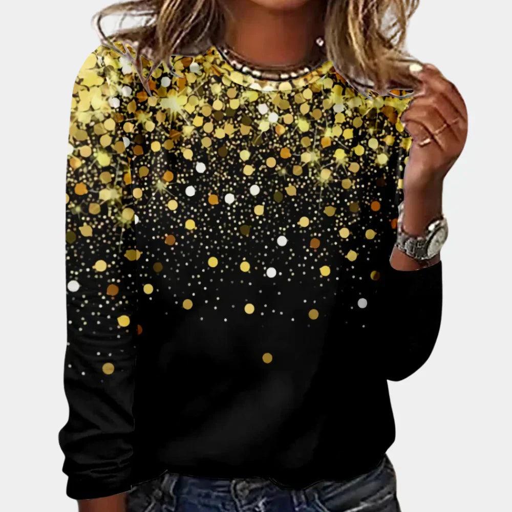 Women's holiday sparkle star sweater, a cozy and stylish Christmas knitwear option