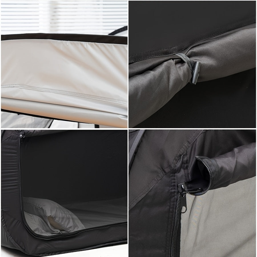 Unisex CozyNest folding tent bed. Enjoy ultimate comfort & privacy in any outdoor or indoor environment.